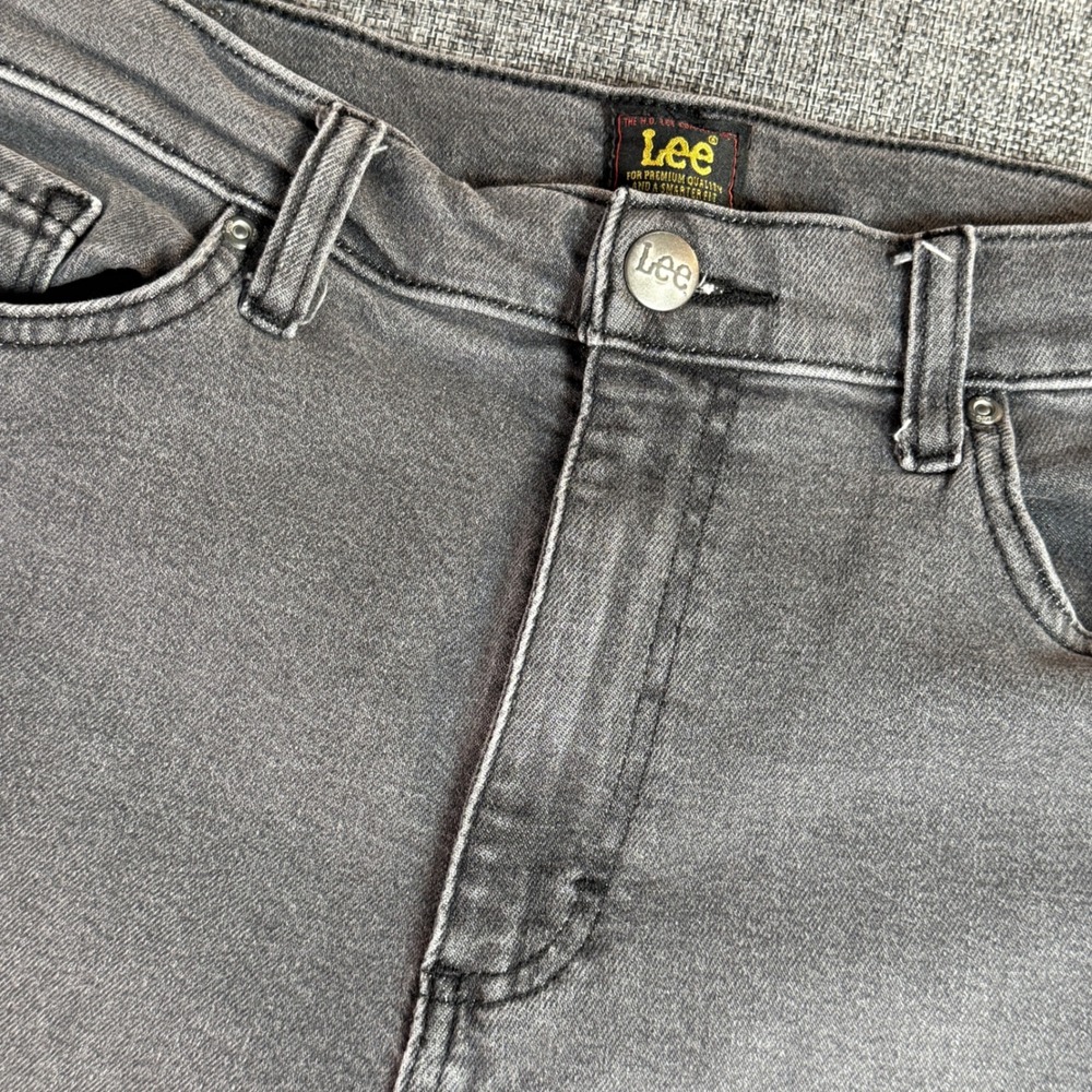 Women Lee Jeans | Size 14 | Black Straight Leg High Rise Denim